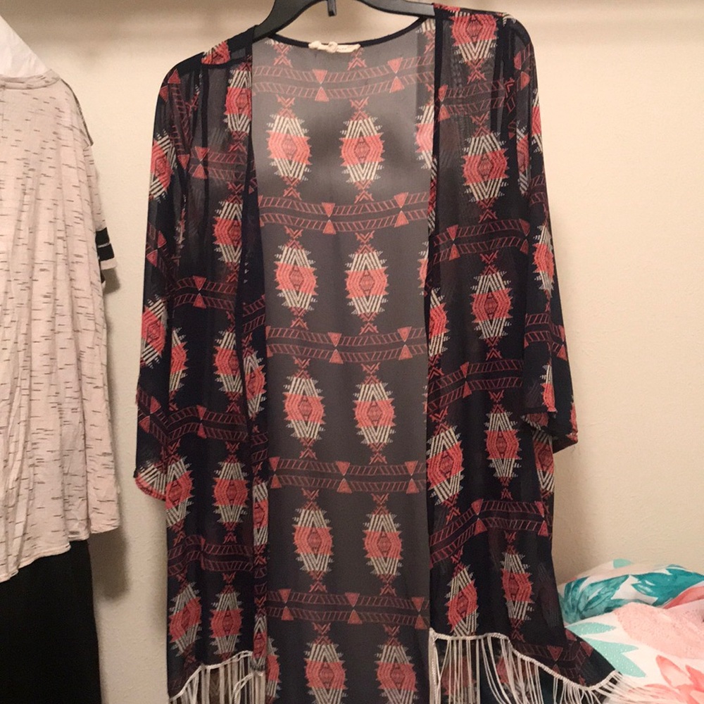Sheer long kimono